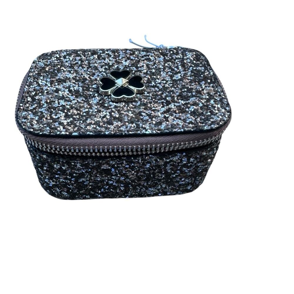 Kate Spade - Odette Glitter Jewelry Holder, Rose Gold, travel jewelry box, NWT